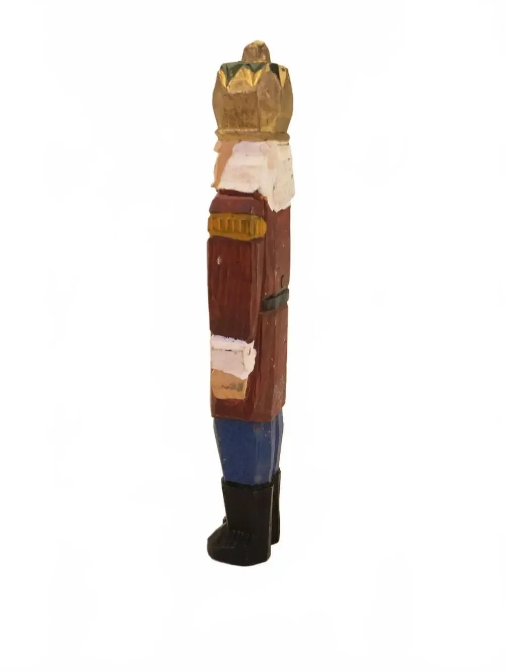 Vintage Hand-Carved Wooden Nutcracker Soldier Figurine 6